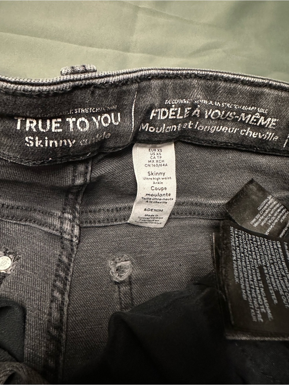 True To You Skinny Jeans in Charcoal Gray
